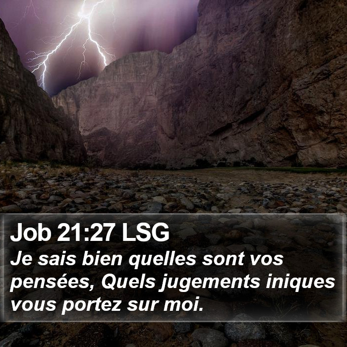 Job 21:27 LSG Bible Study