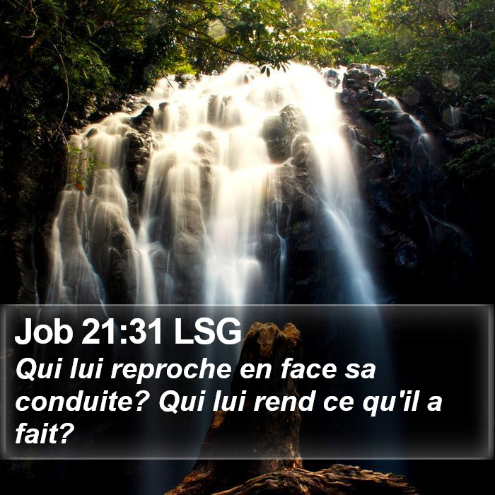 Job 21:31 LSG Bible Study