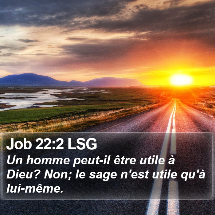 Job 22:2 LSG Bible Study