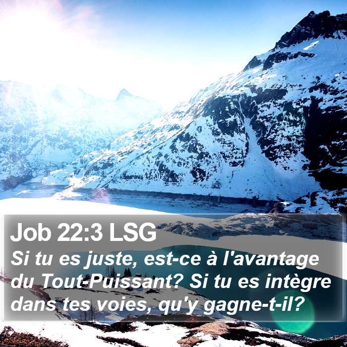 Job 22:3 LSG Bible Study