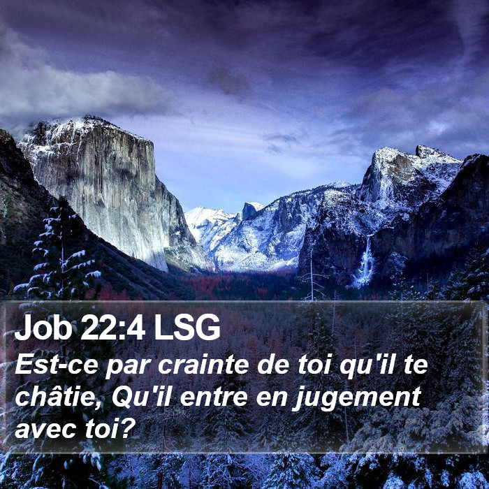 Job 22:4 LSG Bible Study