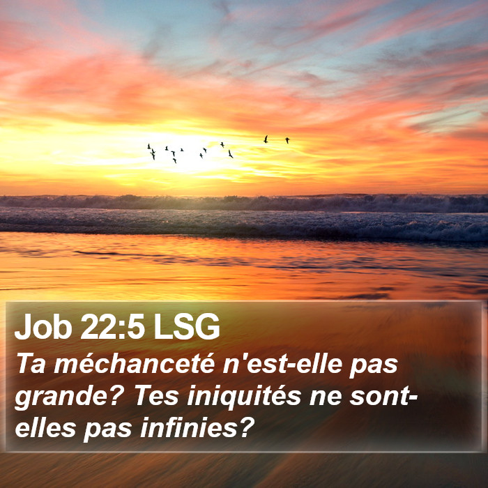 Job 22:5 LSG Bible Study