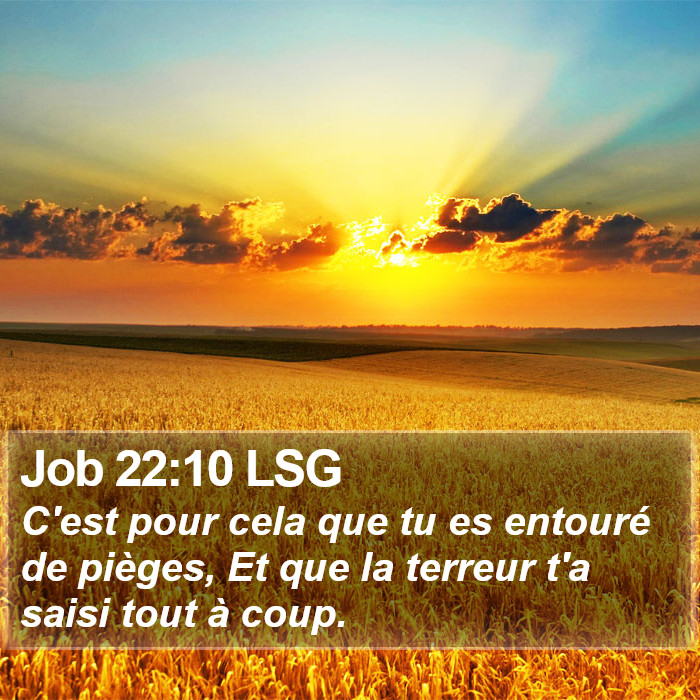 Job 22:10 LSG Bible Study