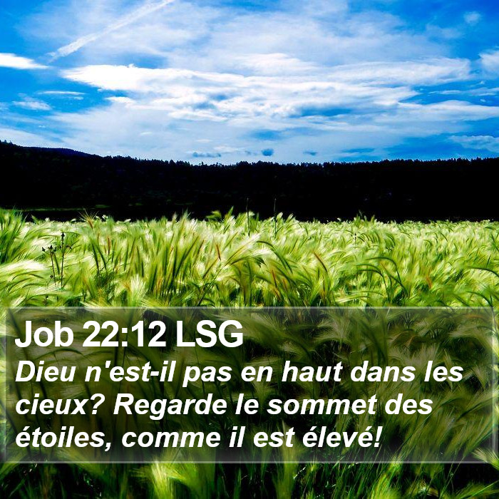 Job 22:12 LSG Bible Study