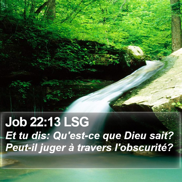 Job 22:13 LSG Bible Study