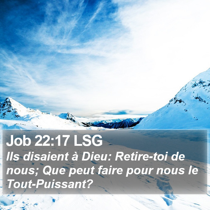 Job 22:17 LSG Bible Study