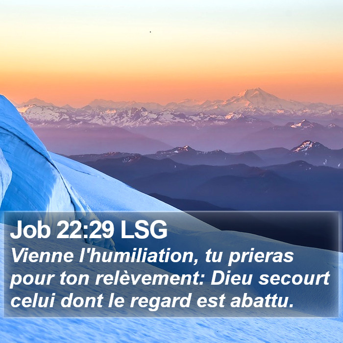 Job 22:29 LSG Bible Study