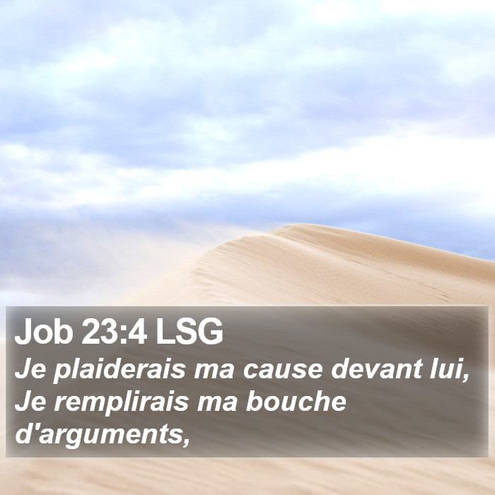 Job 23:4 LSG Bible Study