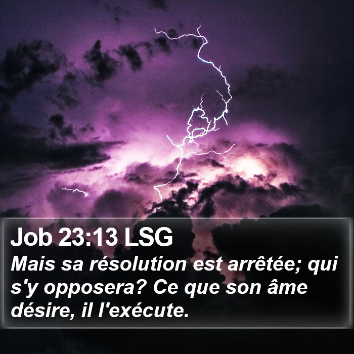 Job 23:13 LSG Bible Study