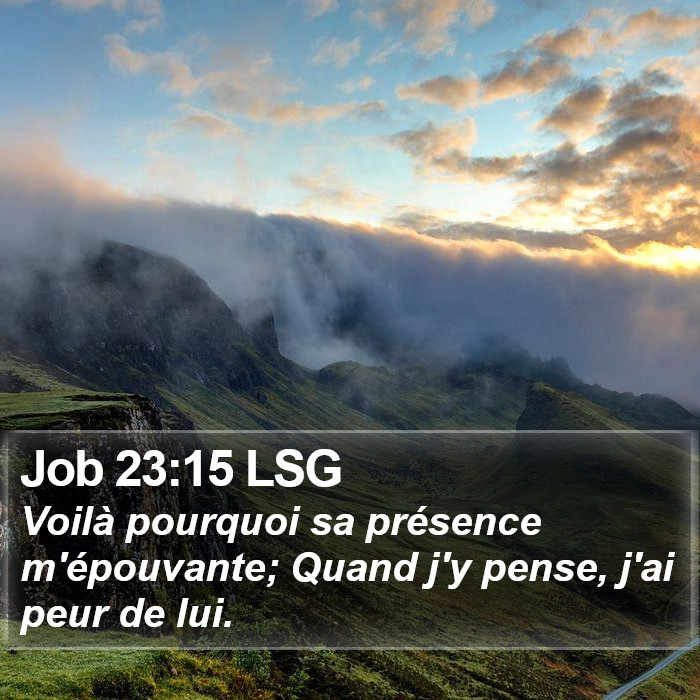 Job 23:15 LSG Bible Study