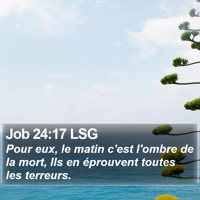 Job 24:17 LSG Bible Study