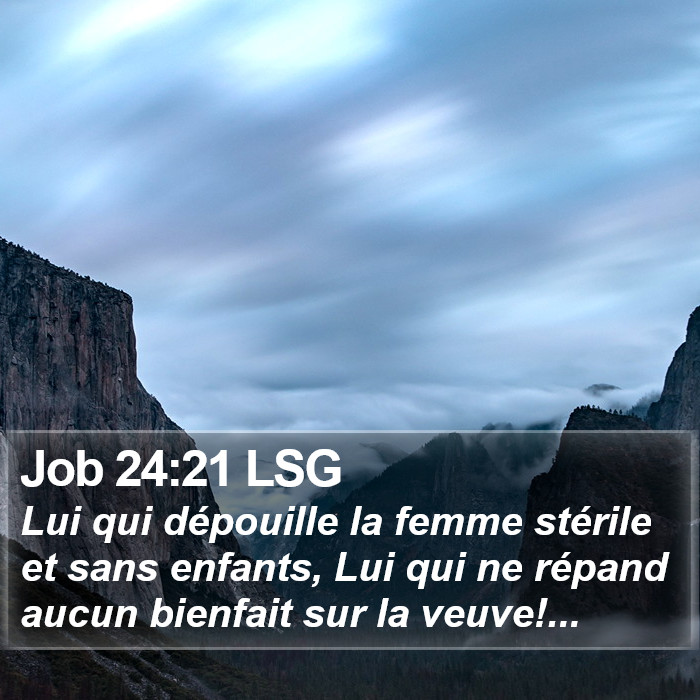 Job 24:21 LSG Bible Study