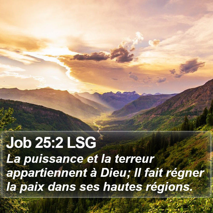 Job 25:2 LSG Bible Study