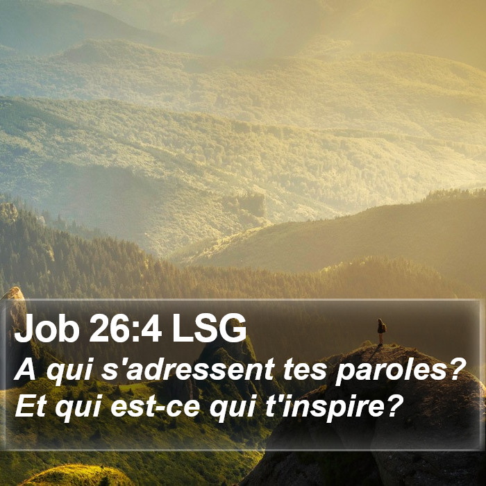 Job 26:4 LSG Bible Study