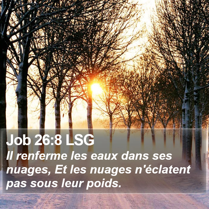 Job 26:8 LSG Bible Study