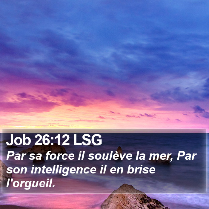 Job 26:12 LSG Bible Study