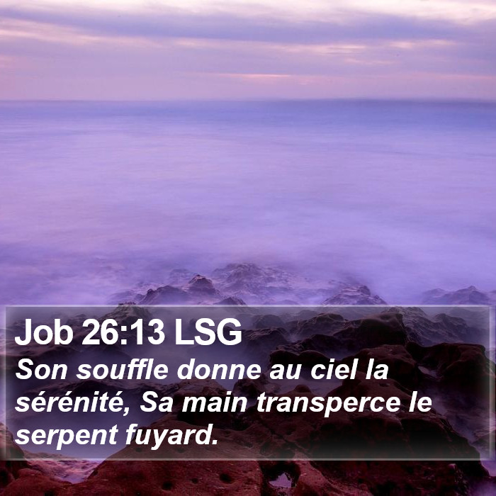 Job 26:13 LSG Bible Study