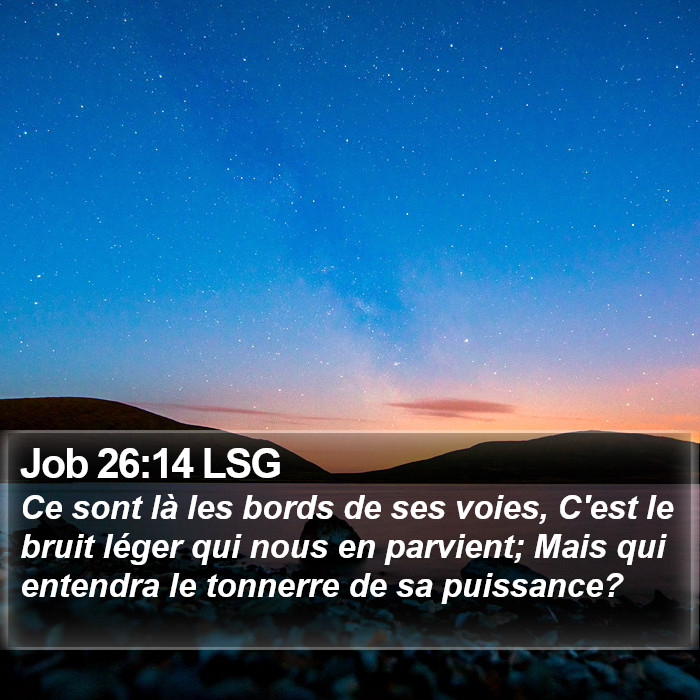 Job 26:14 LSG Bible Study