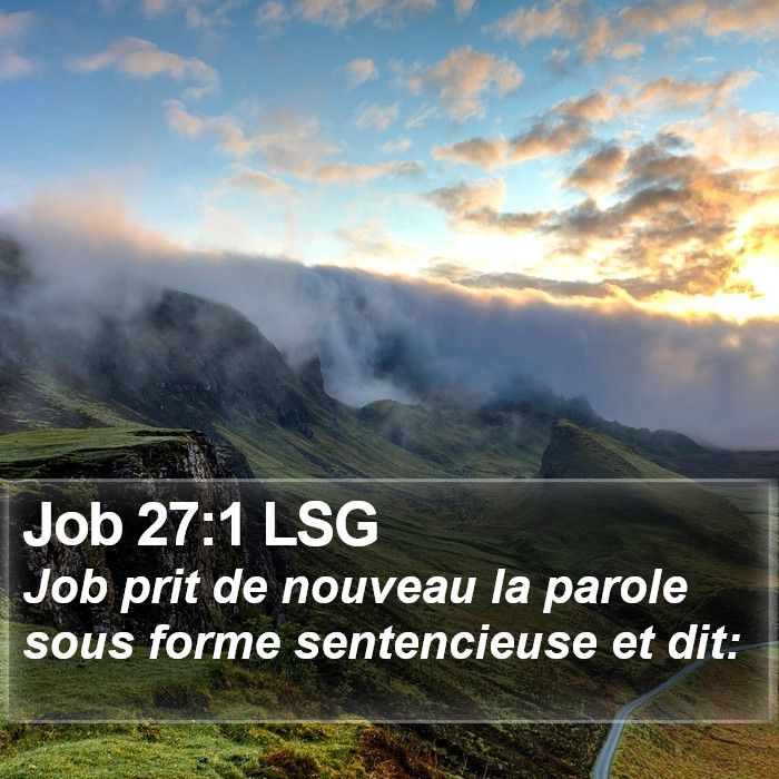 Job 27:1 LSG Bible Study