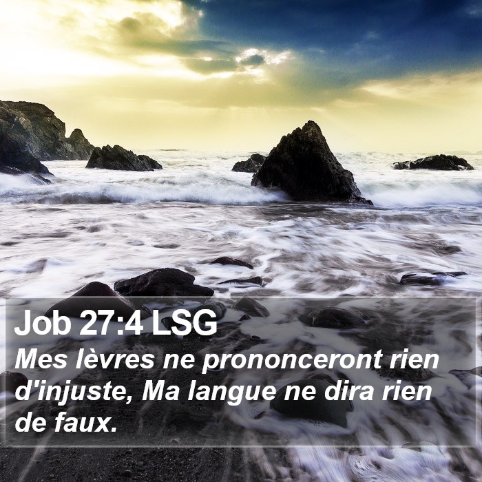 Job 27:4 LSG Bible Study