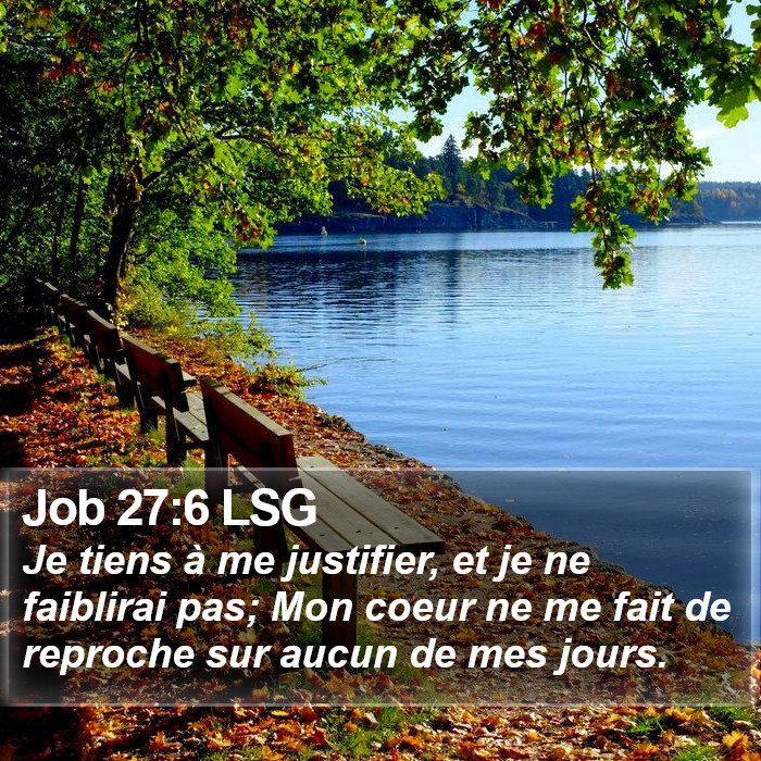 Job 27:6 LSG Bible Study