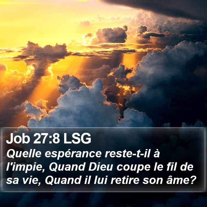 Job 27:8 LSG Bible Study