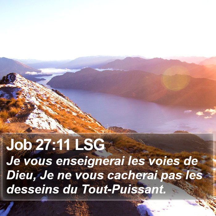 Job 27:11 LSG Bible Study