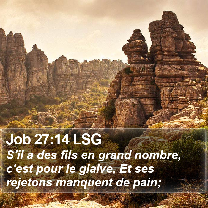 Job 27:14 LSG Bible Study