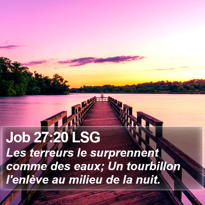 Job 27:20 LSG Bible Study