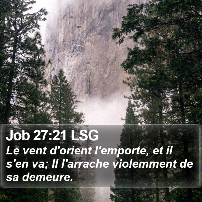 Job 27:21 LSG Bible Study