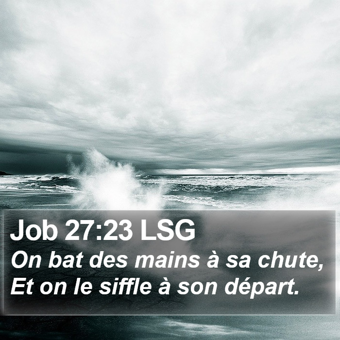 Job 27:23 LSG Bible Study