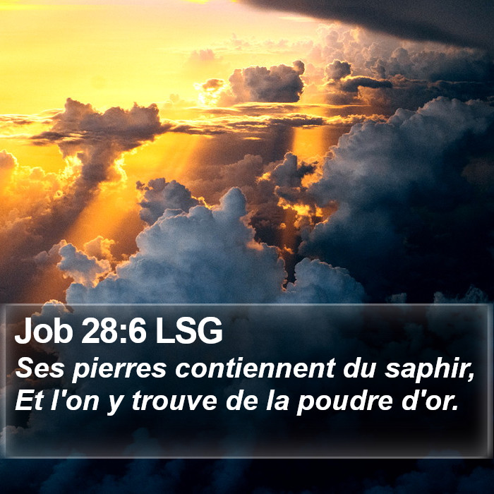 Job 28:6 LSG Bible Study