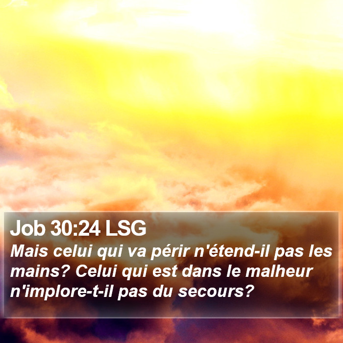 Job 30:24 LSG Bible Study