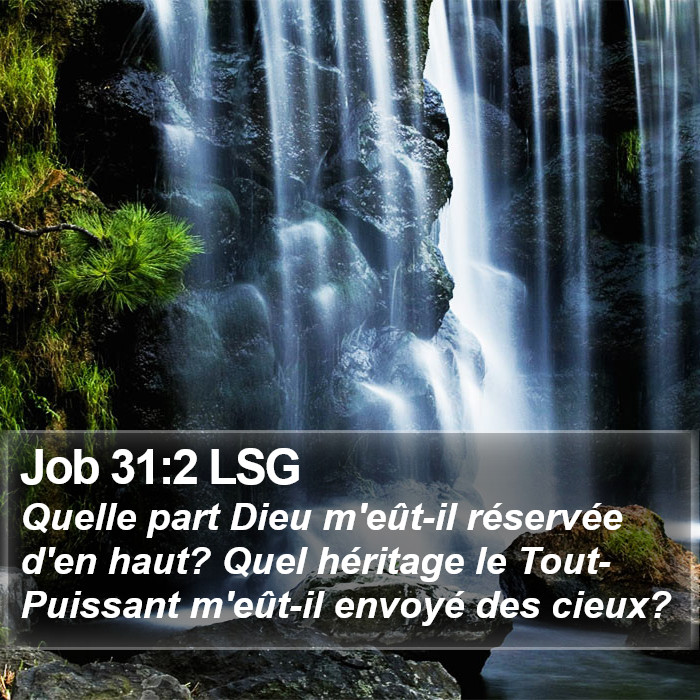 Job 31:2 LSG Bible Study