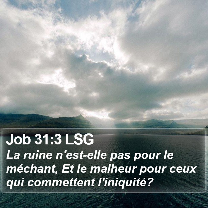 Job 31:3 LSG Bible Study