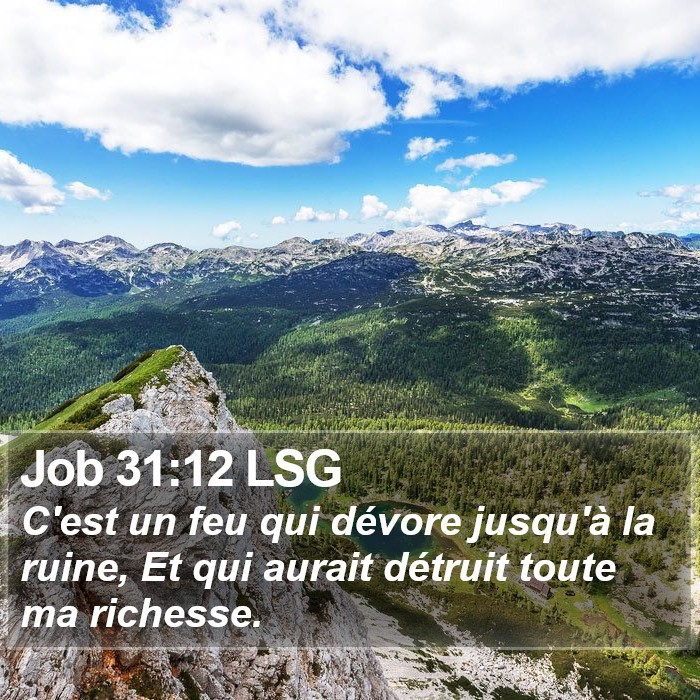 Job 31:12 LSG Bible Study