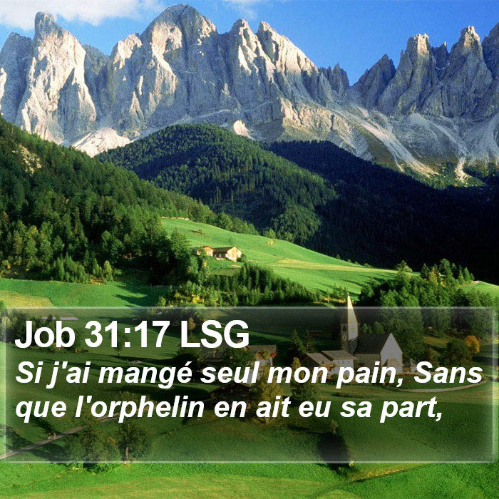 Job 31:17 LSG Bible Study