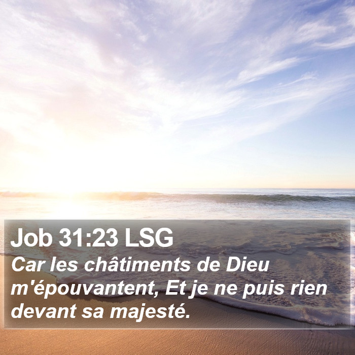 Job 31:23 LSG Bible Study