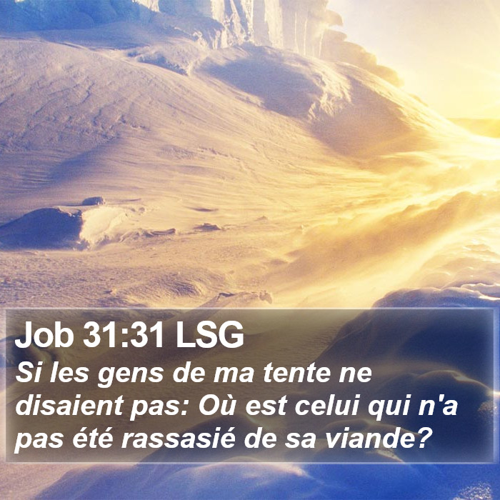 Job 31:31 LSG Bible Study