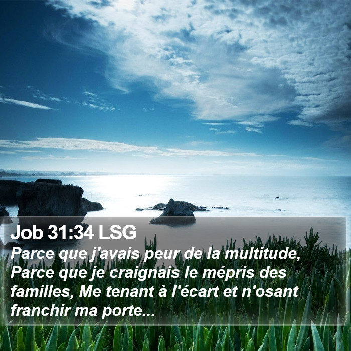 Job 31:34 LSG Bible Study