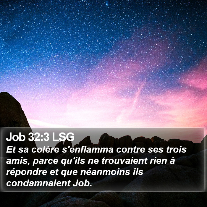 Job 32:3 LSG Bible Study