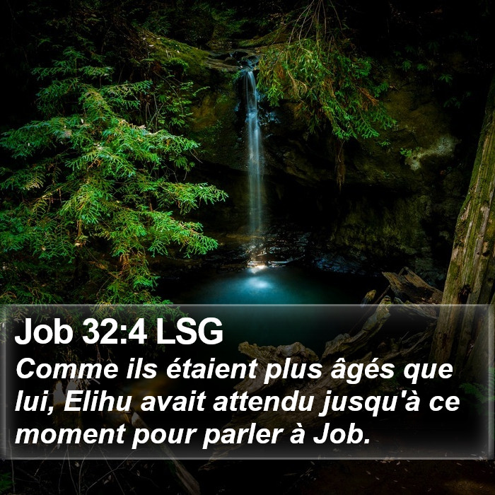 Job 32:4 LSG Bible Study