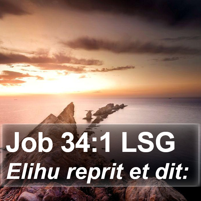 Job 34:1 LSG Bible Study