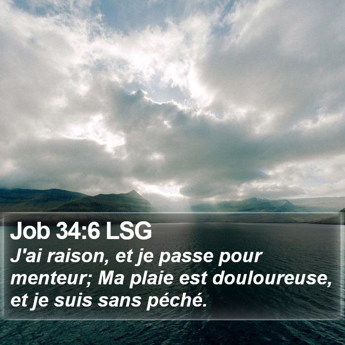 Job 34:6 LSG Bible Study