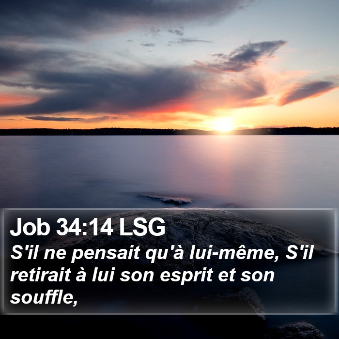 Job 34:14 LSG Bible Study