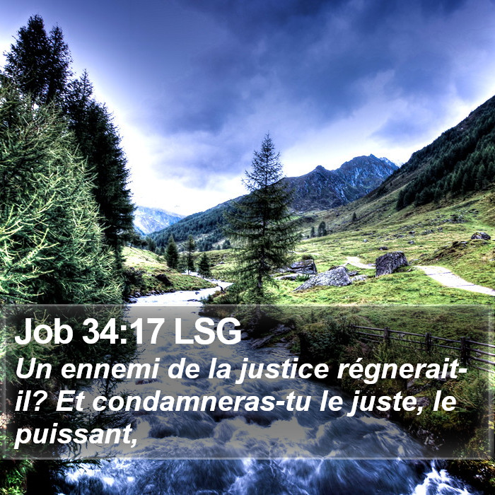 Job 34:17 LSG Bible Study