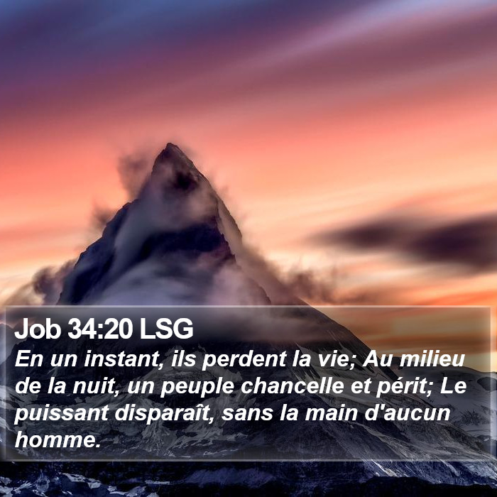 Job 34:20 LSG Bible Study