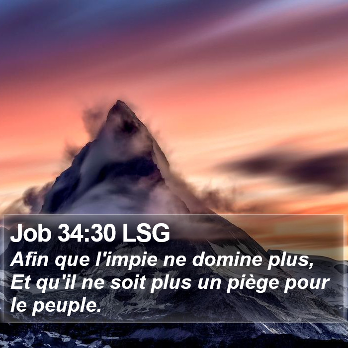 Job 34:30 LSG Bible Study