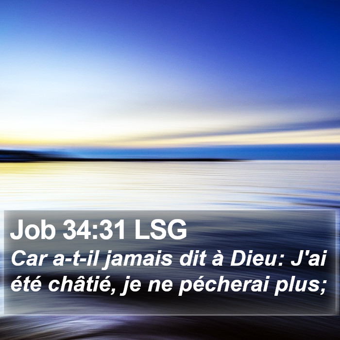 Job 34:31 LSG Bible Study