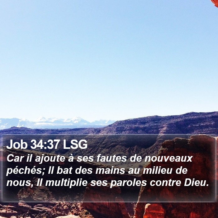 Job 34:37 LSG Bible Study